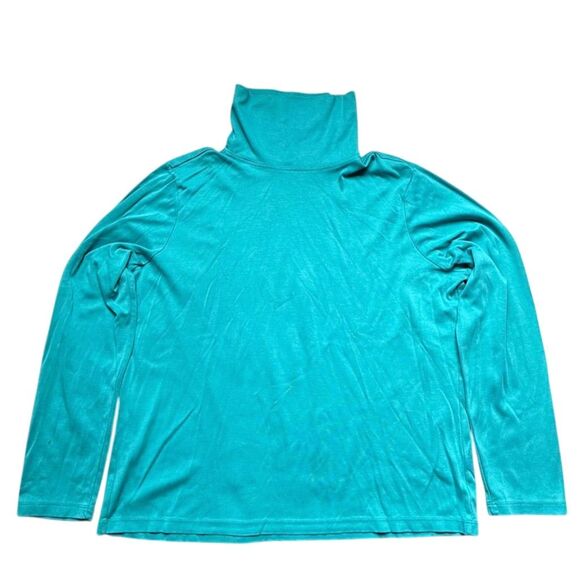 L.L.Bean Sweaters - L.L.Bean Women's XL Turquoise Turtleneck Pullover Long sleeve Casual